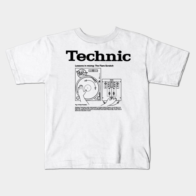 technic deejay Kids T-Shirt by retroracing